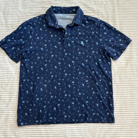 Izod Saltwater Relaxed Classics Polo Golf Shirt Palm Tree Martini Pineapple Prin - Picture 1 of 9